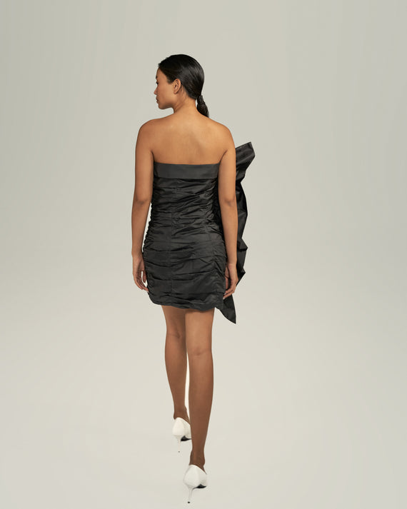 BOWY NYLON MINI DRESS